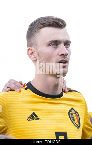 Reggio Emilia, Italien. 16 Juni, 2019. Ryan Heynen Belgien während der UEFA U-21 Europameisterschaft Match zwischen Polen U-21 v Belgien U-21 an Stadio Cittˆ del Tricolore, Reggio Emila, Italien am 16. Juni 2019. Credit: Giuseppe Maffia/Alamy leben Nachrichten Stockfoto