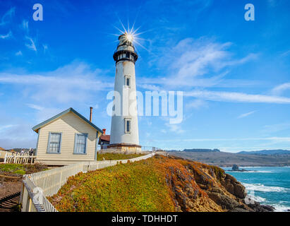Luftaufnahme von Pigeon Point Lighthouse in Kalifornien, USA Stockfoto