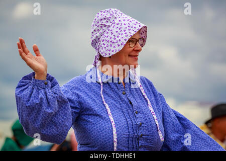 Portland, Oregon, USA - Juni 8, 2019: Oregon City Heritage Days im Grand Floral Parade, während Portland Rose Festival 2019. Stockfoto