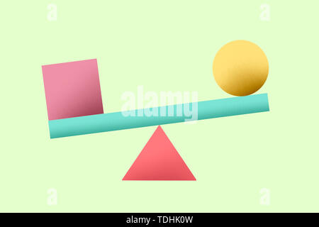 Hintergrund der bunten geometrischen Formen verwenden für Geometrie und Mathematik. Stockfoto