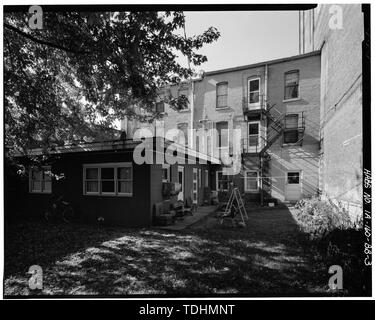 Nordosten HINTEN. Blick nach Südwesten. - Gewerblichen und industriellen Gebäuden, Bennett House Hotel, 84 Main Street, Dubuque, Dubuque County, IA Stockfoto