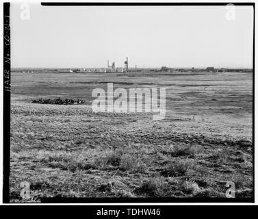 Überblick über Werk Süd vom VEREINBAREN BECKENS. Blick nach Süden. - Rocky Mountain Arsenal, von 90 - Sixth Avenue und Fifty-Sixth Avenue, Buckley Road, Quebec Street und Colorado Highway 2, Handel Stadt, Adams County, CO begrenzt Stockfoto