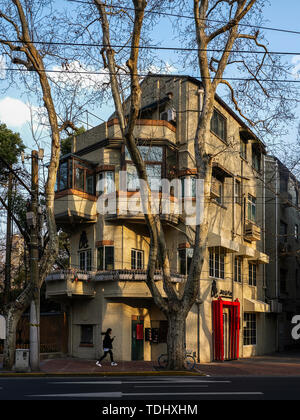 Architektonische Landschaft der Hengshan Road, Shanghai - Residenz Residenz der Hengshan Road Stockfoto