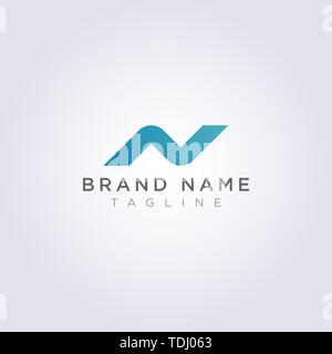 Modernes Logo Icon Design Buchstabe N dekorativ. Stock Vektor