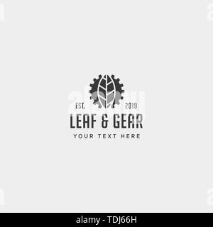 Gang leaf Logo Design Umwelt industrielle Vektor icon-Element Stock Vektor