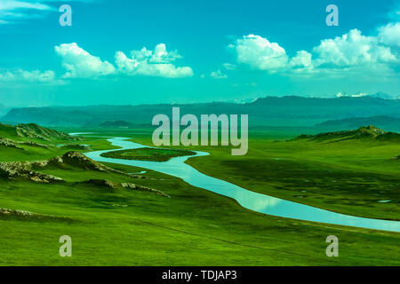 Bayinbrook Prairie, Yili, Xinjiang Stockfoto