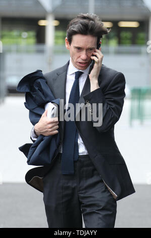 Konservative Partei Führung Kämpfer Rory Stewart kommt an Hier Osten Studios in Stratford, East London, vor der Live-TV-Debatte über die Kandidaten für die Führung der Konservativen Partei, bewirtet von Kanal 4. Stockfoto