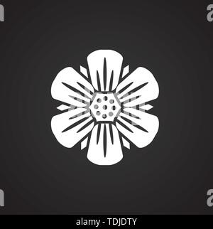 Blumenmuster Symbol auf Hintergrund für Grafik- und Webdesign. Einfache Abbildung. Internet Konzept Symbol für Website Taste oder mobile App. Stock Vektor