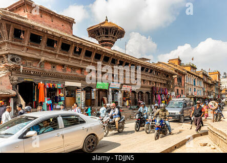 Kathmandu, Nepal - May 12, 2018: Street View im Kathmandu Durbar Square, UNESCO-Weltkulturerbe, Nepal. Stockfoto