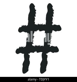 Hashtag Symbol. Einfaches element Abbildung. Hashtag symbol Design von Social Media Marketing Sammlung.web und mobile. Stock Vektor