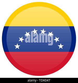 Flagge von Venezuela. Die zivile Variante. Genaue Abmessungen, element Proportionen und Farben. Stock Vektor