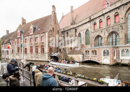 Alte St. John's Hospital in Brügge Europas ältesten erhaltenen Krankenhausgebäude Stockfoto