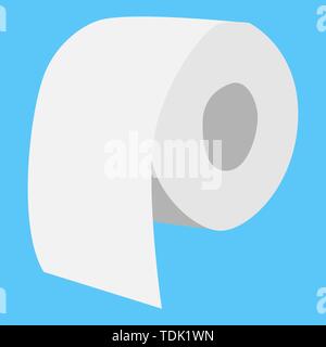 Seidenpapier, Gewebe roll Flachbild Icon Design Stock Vektor