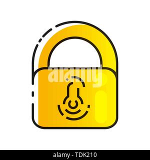Schlosssymbol Vektor. Lock Vektor Design. Sign Design. Flat Style. Vector EPS 10. Stock Vektor
