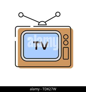 Fernsehen Symbol Vektor Stil bereit für Ihr Design, Grußkarte, Banner. Vector Illustration. Stock Vektor