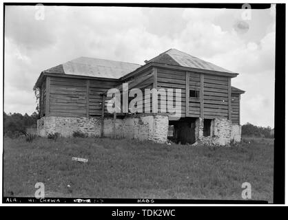 Historischer amerikanischer Gebäude Umfrage E. W. Russell, Fotograf, Juni 19, 1937 OLD CONVICT VIERTEL ODER HALTEN. - Chewacla Limeworks, Kalkofen Straße, Chewacla, Lee County, AL Stockfoto