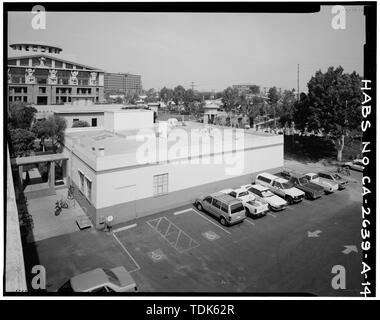 Über - ALLE ANTENNE SEITE, nach Nordwesten - Walt Disney Studios, Labor, Ecke von Buena Vista Street und Alameda Avenue, Burbank, Los Angeles County, CA Stockfoto