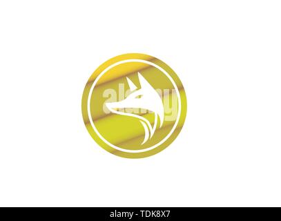 Fox Head Logo Design Illustration in der Form Symbol Stock Vektor