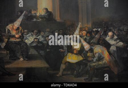 Francisco de Goya y Lucientes (1746-1828). Pintor Español. Escena de Inquisición, 1808-1812. Las Mejores. Real Academia de Bellas Artes de San Fernando. Madrid. España. Stockfoto