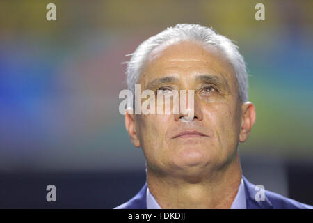 Sao Paulo, Brasilien. 14 Juni, 2019. Tite (BRA), 14. Juni 2019 - FUSSBALL: Copa America 2019, Gruppe eine Übereinstimmung zwischen Brasilien 3-0 Bolivien auf Morumbi Stadion in Sao Paulo, Brasilien. Quelle: LBA/Alamy leben Nachrichten Stockfoto