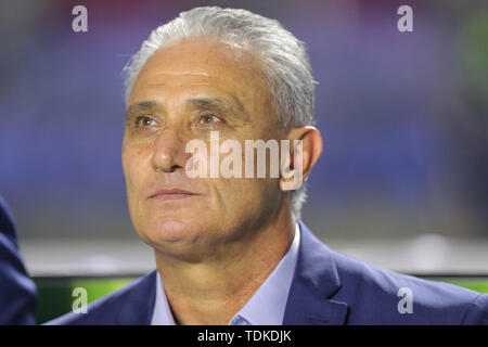 Sao Paulo, Brasilien. 14 Juni, 2019. Tite (BRA), 14. Juni 2019 - FUSSBALL: Copa America 2019, Gruppe eine Übereinstimmung zwischen Brasilien 3-0 Bolivien auf Morumbi Stadion in Sao Paulo, Brasilien. Quelle: LBA/Alamy leben Nachrichten Stockfoto