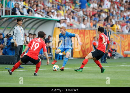 Lodz, Polen. 15 Juni, 2019. Yukhym Konoplia (UKR) Fußball: FIFA U-20 WM Polen 2019 Finale zwischen der Ukraine 3-1 Korea Rep am Stadion in Lodz Lodz, Polen. Credit: MUTSU KAWAMORI/LBA/Alamy leben Nachrichten Stockfoto