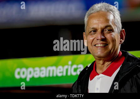 Estadio Morumbi, São Paulo, Brasilien. 17 Juni, 2019. Copa America Fußball-Turnier, Chile gegenüber Japan; Trainer Reinaldo Rueda von Chile Credit: Aktion plus Sport/Alamy leben Nachrichten Stockfoto