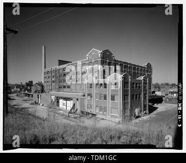 Gesamtansicht Nordwesten Blick vom Hügel in der Nähe der 27. Straße - Skinner Meat Packing plant, 6006 South Twenty-Seventh Street, Omaha, Douglas County, NE Stockfoto