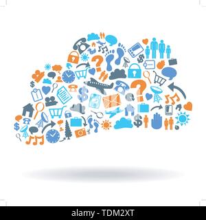 Satz von Business icons Vektor - einfache Farben ändern Stock Vektor