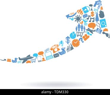 Satz von Business icons Vektor - einfache Farben ändern Stock Vektor