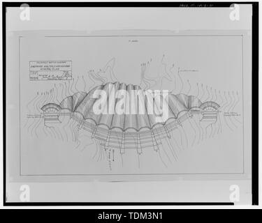 PALMDALE WATER COMPANY, EASTWOOD MEHRERE-gewölbte DAM-allgemeinen Plan, Blatt 1; 20. DEZEMBER 1918. Littlerock Bezirk Dateien. - Little Rock Creek Dam, Little Rock Creek, Littlerock, Los Angeles County, CA Stockfoto