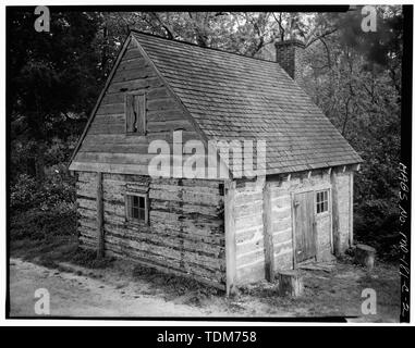 Perspektivische Ansicht von HAUPT- UND SEITENANSICHTEN - Sotterly, Sklavenvierteln, State Route 245 und Vista Straße Nähe, Hollywood, St. Mary's County, MD; Friseur, Douglas, Fotograf Stockfoto