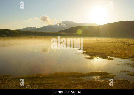 Kusasenri in Morgen, Präfektur Kumamoto, Japan Stockfoto