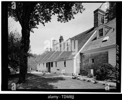 Perspektivische Ansicht von Süden und Osten ERHÖHUNGEN - Sarum, State Route 234 Nähe, Newport, Charles County, MD; Langenbach, Randolph, Fotograf Stockfoto