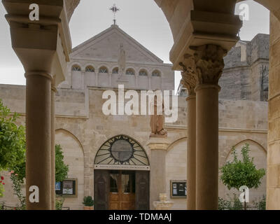 Das Äußere der Kirche Geburtskirche in Betlehem Stockfoto