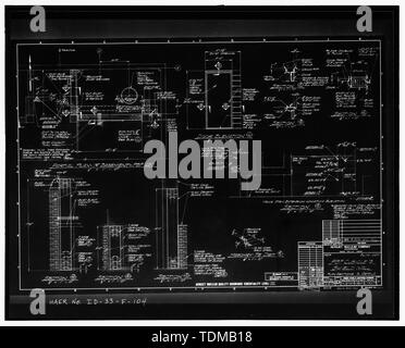 PBF Reaktorgebäude (PRO-620) Schaltkasten 13. Plan, Abschnitt, Details. Hinweis Qualitätssicherung Code am unteren Rand der Zeichnung. Aerojet Kerntechnischen Gesellschaft. Datum - Mai 1976. INEEL Index Nr. 761-0620 -00-400 -195279 - Idaho National Engineering Laboratory, spert-I und Power Burst Werksbereich, Scoville, Butte County, ID Stockfoto