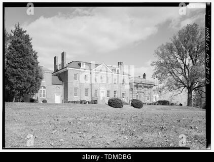 Blick von Westen (hinten oder vorne) Garten auf der Suche nach Südosten Belair, Tulip Grove Drive, Belair-at-Bowie, David Bowie, Prince George's County, MD; Ogle, Samuel; Tasker, Benjamin; Tasker, Benjamin, Franklin, Benjamin; Sharpe, Horatio; Ogle, Benjamin; Woodward, James T; Levitt und Söhne; Klugh, Terra, Sender; Brostrup, John O, Fotograf; Nichols, Frederick D, Fotograf; Boucher, Jack, Fotograf; Klugh, Terra, Historiker; Preis, Virginia B, Sender Stockfoto