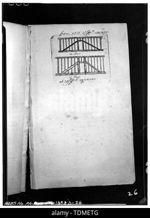 Fotokopien der TITELSEITE, Exlibris, TEILNAHMEZERTIFIKAT UND PLATTEN ZUR VERANSCHAULICHUNG BEISPIELE DER TISCHLER' ARBEIT IN DEN ARTIKELN DER ZIMMERLEUTE "GESELLSCHAFT VON PHILADELPHIA UND IHRE VORSCHRIFTEN FÜR DIE MESSUNG UND BEWERTUNG DES HAUS SCHREINER veröffentlichte Arbeit (Philadelphia - Halle und Sellars, 1786). - Schreiner Firma, Rule Book (Schreinerei), Philadelphia, Philadelphia County, PA Stockfoto