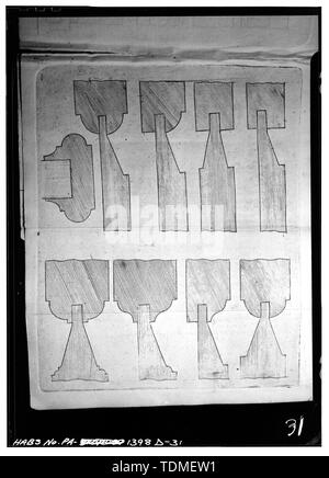Fotokopien der TITELSEITE, Exlibris, TEILNAHMEZERTIFIKAT UND PLATTEN ZUR VERANSCHAULICHUNG BEISPIELE DER TISCHLER' ARBEIT IN DEN ARTIKELN DER ZIMMERLEUTE "GESELLSCHAFT VON PHILADELPHIA UND IHRE VORSCHRIFTEN FÜR DIE MESSUNG UND BEWERTUNG DES HAUS SCHREINER veröffentlichte Arbeit (Philadelphia - Halle und Sellars, 1786). - Schreiner Firma, Rule Book (Schreinerei), Philadelphia, Philadelphia County, PA Stockfoto