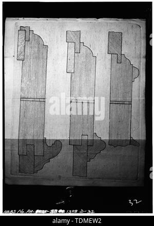 Fotokopien der TITELSEITE, Exlibris, TEILNAHMEZERTIFIKAT UND PLATTEN ZUR VERANSCHAULICHUNG BEISPIELE DER TISCHLER' ARBEIT IN DEN ARTIKELN DER ZIMMERLEUTE "GESELLSCHAFT VON PHILADELPHIA UND IHRE VORSCHRIFTEN FÜR DIE MESSUNG UND BEWERTUNG DES HAUS SCHREINER veröffentlichte Arbeit (Philadelphia - Halle und Sellars, 1786). - Schreiner Firma, Rule Book (Schreinerei), Philadelphia, Philadelphia County, PA Stockfoto