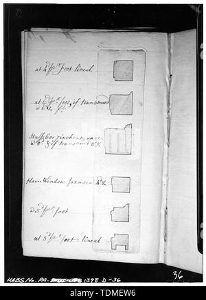 Fotokopien der TITELSEITE, Exlibris, TEILNAHMEZERTIFIKAT UND PLATTEN ZUR VERANSCHAULICHUNG BEISPIELE DER TISCHLER' ARBEIT IN DEN ARTIKELN DER ZIMMERLEUTE "GESELLSCHAFT VON PHILADELPHIA UND IHRE VORSCHRIFTEN FÜR DIE MESSUNG UND BEWERTUNG DES HAUS SCHREINER veröffentlichte Arbeit (Philadelphia - Halle und Sellars, 1786). - Schreiner Firma, Rule Book (Schreinerei), Philadelphia, Philadelphia County, PA Stockfoto