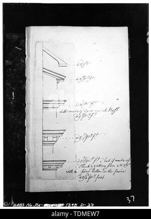 Fotokopien der TITELSEITE, Exlibris, TEILNAHMEZERTIFIKAT UND PLATTEN ZUR VERANSCHAULICHUNG BEISPIELE DER TISCHLER' ARBEIT IN DEN ARTIKELN DER ZIMMERLEUTE "GESELLSCHAFT VON PHILADELPHIA UND IHRE VORSCHRIFTEN FÜR DIE MESSUNG UND BEWERTUNG DES HAUS SCHREINER veröffentlichte Arbeit (Philadelphia - Halle und Sellars, 1786). - Schreiner Firma, Rule Book (Schreinerei), Philadelphia, Philadelphia County, PA Stockfoto