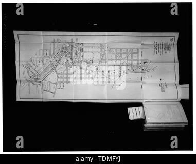 Kopie DER KARTE VON OFFENEN TAL BEHANDLUNG, von 1908 BERICHT - Rock Creek und Potomac Parkway, Washington, District of Columbia, DC Stockfoto