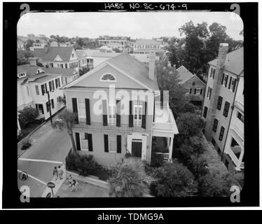 Photogrammetrische BILD - LUFTBILD SÜD FRONTANSICHT - Burkmeyer House, 34 South Battery Street, Charleston, Charleston County, SC Stockfoto