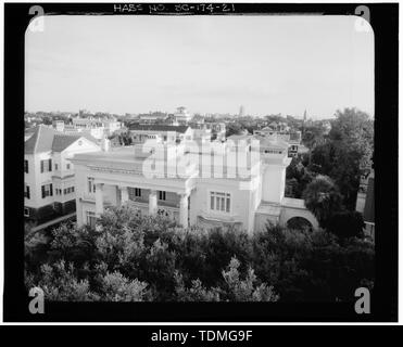 Photogrammetrische BILD - LUFTBILD SÜD FRONTANSICHT - Villa Margherita, 4 South Battery Street, Charleston, Charleston County, SC; Preis, Virginia B, Sender Stockfoto