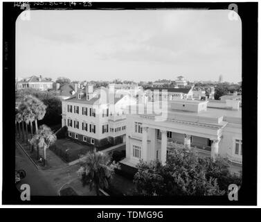 Photogrammetrische BILD - LUFTBILD SÜD FRONTANSICHT - Villa Margherita, 4 South Battery Street, Charleston, Charleston County, SC; Preis, Virginia B, Sender Stockfoto