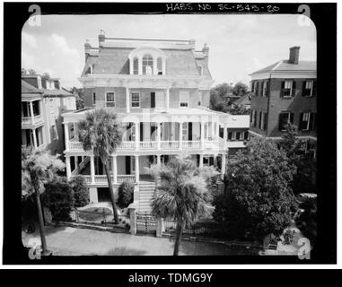 Photogrammetrische BILD - LUFTBILD SÜD, VORNE, Höhe - Stevens-Lathers House, 20 South Battery Street, Charleston, Charleston County, SC Stockfoto