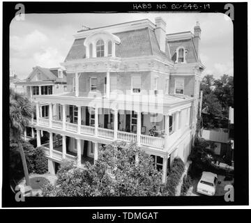 Photogrammetrische BILD - LUFTBILD SÜDOSTECKE - Stevens-Lathers House, 20 South Battery Street, Charleston, Charleston County, SC Stockfoto