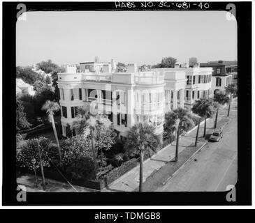 Photogrammetrische BILD - LUFTBILD südöstlichen Ecke, ALLGEMEINE ANSICHT - Porcher-Simonds House, 29 East Battery Street, Charleston, Charleston County, SC; Preis, Virginia B, Sender Stockfoto