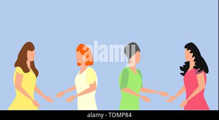 Flache Cartoon Stil, Geschäftsleute, soziales Netzwerk, News, Social Networks, Chat, dialog Sprechblasen Stock Vektor